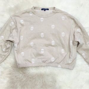 Ocean Drive Cream Skull Sweatshirt